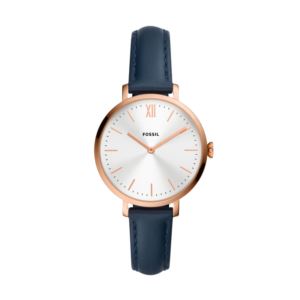 Corporate Markets Navy Leather Rose Gold Womens Dress Watch