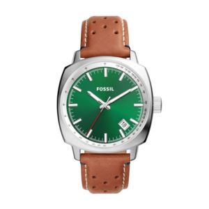 Corporate Markets Brown Leather Green Dial Casual Mens Watch
