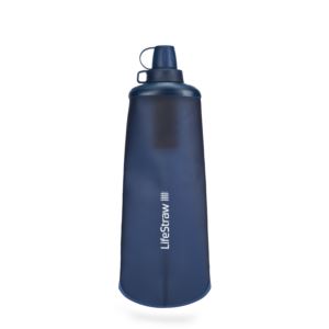 Peak 1L Collapsible Squeeze Bottle w/ Filter Mountain Blue