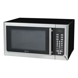 1.6 Cubic Foot 1000W  Microwave Oven Stainless Steel w/ Black Cabinet