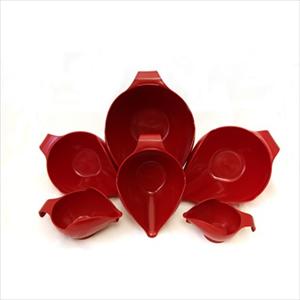 6PC BOWL SET, 1-2-4-6-8-12 CUP (EMPIRE RED)