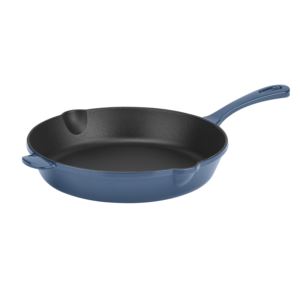 10'' Round Enamled Cast Iron Skillet - Blue