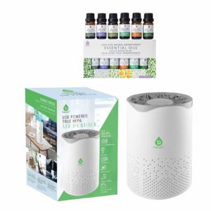 Air Purifier with 6-Pack Premium Essential Oils Collection
