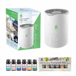 Air Purifier with 6-Pack Premium Essential Oils Collection