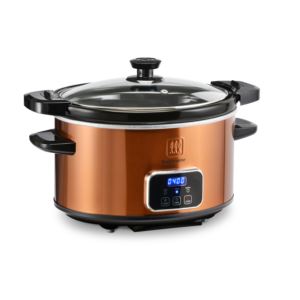 4qt Digital Slow Cooker w/ Locking Lid Copper