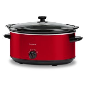 7qt Oval Slow Cooker Red