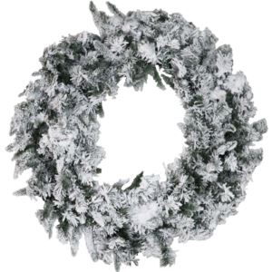 24-In. Mountain Pine Flocked Wreath