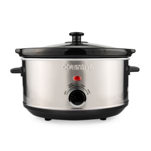 3.5 Quart Oval Slow Cooker, Stainless Steel