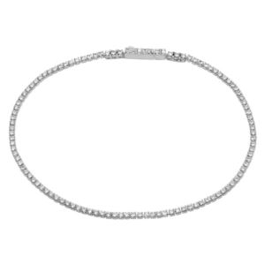PARIKHS Rhodium Plated CZ Tennis Bracelet in 925 Sterling Silver