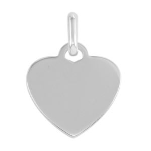 PARIKHS High Polished Engravable Heart Pendant with chain in 925 Sterling Silver