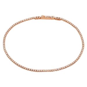 PARIKHS Rose Gold Plated Tennis Bracelet with CZ Stones in 925 Sterling Silver