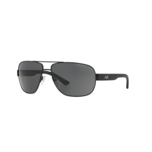 Men's Aviator Sunglasses - Matte Black/Grey