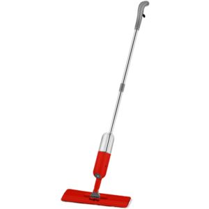 Spray Mop with 360-Degree Swivel Mop Head, Removable Water Tank, 1 Microfiber Mop Pad in Red