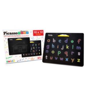 Large 12"x10" Magnetic Drawing Board w/ Alphabet and Freestyle