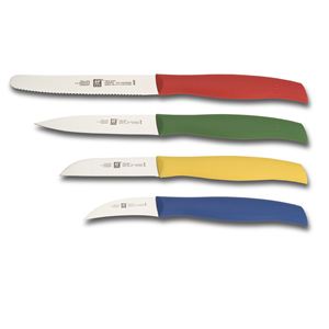 Twin Grip 4-Piece Multi-Colored Paring Knife Set