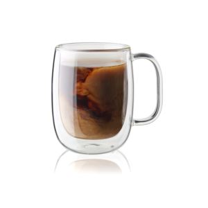 Sorrento Plus 2-Piece Double Wall Glass Coffee Mug Set