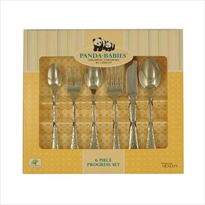 6Pc Stainless Child's Progress Flatware Set