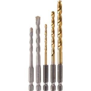 Makita 5 Pc. Masonry and Metal Drill Bit Set," 1/4"
