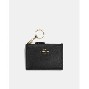 Mini Skinny Id Case in Crossgrain Leather - Black
