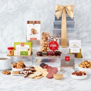 Shimmering Gourmet Gift Tower