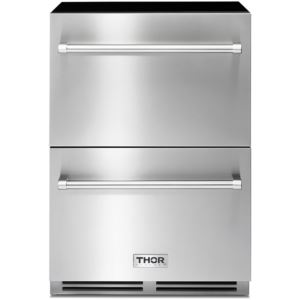 24" Under Counter Double Door Refrigerator