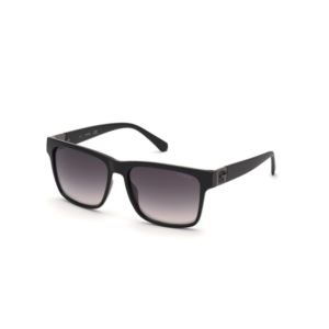 Mens Shiny Mirror Injected Sunglasses - (Black and Green)