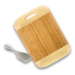 Bamboo 2pc Two-Toned Board Set/Aaron Probyn Cheese Knife