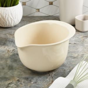 Leo Balance Stoneware Mixing Bowl 8"", 2.3qt., Moonbeam
