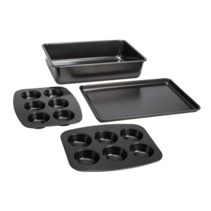 4pc Bakeins Carbon Steel Stackable Bakeware Set
