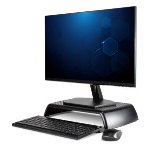 Ergo Riser Monitor Stand Blk (No Retail Packaging- Poly Bagged)