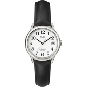 Women's Easy Reader Black Leather Strap Watch