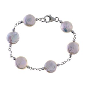 White Coin Pearl Bracelet