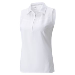 Women's Harding Sleeveless Golf Polo - White MED