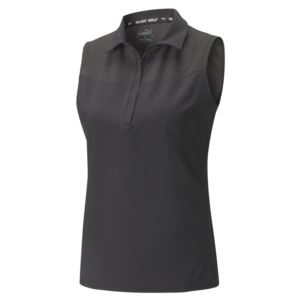 Women's Harding Sleeveless Golf Polo - Black XS
