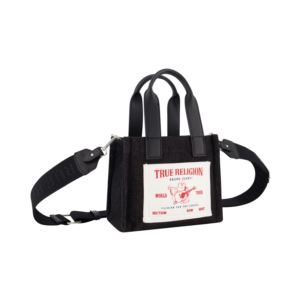 Mini Black Denim Tote Size 8"x7"x4"