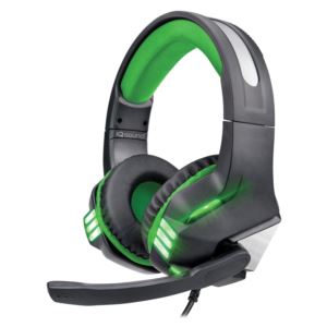 IQ-480G - Green Pro-Wired Gaming Headset with Lights (Green)