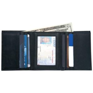 Mundi Leather Tri-Fold Wallet/Mens
