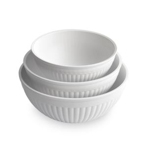 3-Piece Prep & Serve Mixing Bowl Set - White