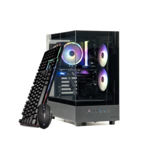 Azure 3 Gaming Tower: Black (Monitor Sold Separately)