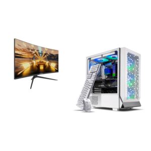 Omega 2 Gaming Tower w/ 27" Gaming Monitor