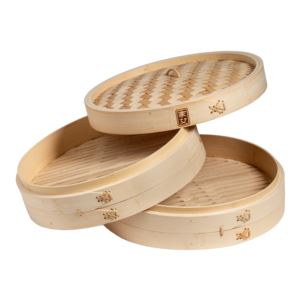 Joyce Chen - 2-Tier Bamboo Steamer Baskets," 12"