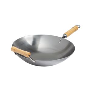 Joyce Chen - Classic Series 14" Round Bottom Carbon Steel Wok w/Birch Handles