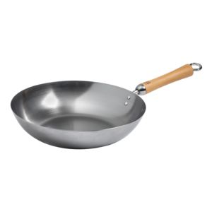 Joyce Chen - Classic Series 12" Uncoated Carbon Steel Stir Fry Pan w/Birch Handle