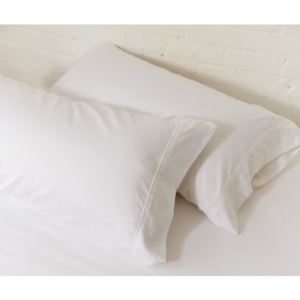 100% Organic Cotton Pillow Case (Set of 2) Queen Size - White Color