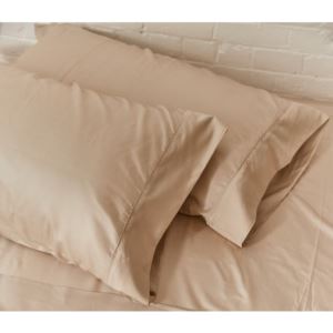 100% Organic Cotton Pillow Case (Set of 2) Queen Size - Taupe Color