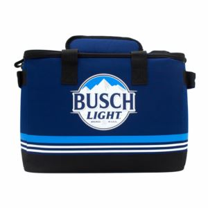 Busch Light Soft Fabric Beverage Cooler with Token Key Chain - Blue