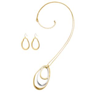 Cha-Cha Open Oval Long Necklace & Earring Set Cha-Cha Open Oval Long Necklace & Earring Set