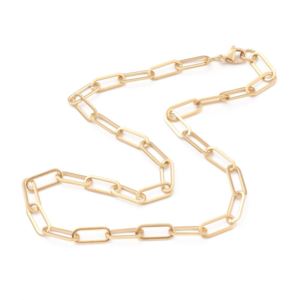 Gold Paperclip Link Necklace Gold Paperclip Link Necklace