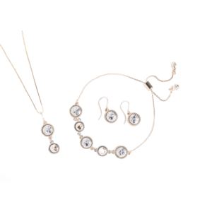 Gold & Silver Tiny Coin Necklace Bracelet, & Earring Set Gold & Silver Tiny Coin Necklace Bracelet, & Earring Set