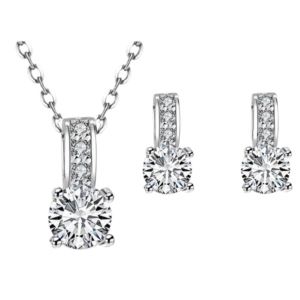 Dazzling CZ Necklace and Earring Set